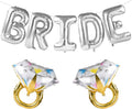 Bride Balloons with 2 Ring Foil Balloons, bachelorette parties and engagements by GifloonOfficial