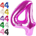 Rosy Purple Number 4 Balloon 40 inch, 4th Birthday Party Balloons Decoration | by Upgesy