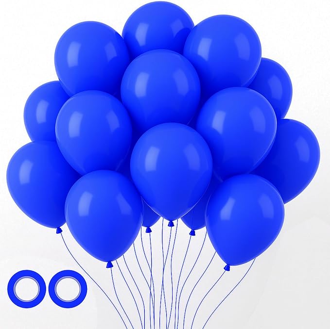 Voircoloria 105pcs Blue Party Latex Balloons, 12inch | by Voircoloria