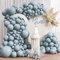 Awenztech 110pcs Dusty Blue Balloon Arch Garland Kit 18 12 10 5 inch | Bridal by Awenztech