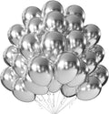 12 Inch Metallic Silver Balloons, Baby Shower, Graduate Party Decorations by KALOR