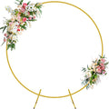 Round Backdrop Stand 5FT Gold Metal Circle Balloon Arch Frame | Metal Circle by Wokceer