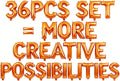 36 Pcs Orange Letter Balloons, Custom A-Z Set by GOGAKIE