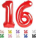 16 Balloon Numbers 40 Inch for 16th Year Old Birthday Decorations, Inflation by Mluchee