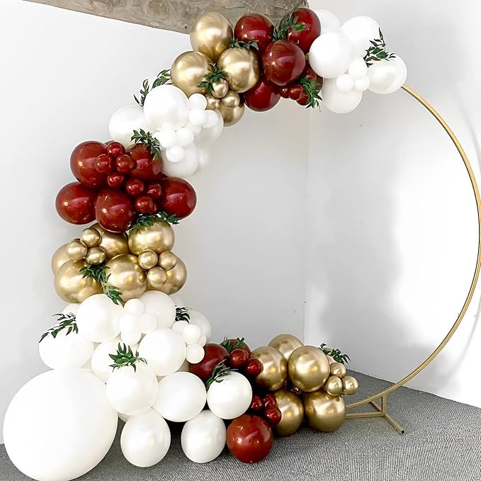 Voircoloria 130pcs Burgundy Balloons Garland Arch Kit, 18 12 10 5 Inch | - Image 6