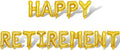 2 Set 30Pcs Gold Happy Retirement Letter Balloons 16in Balloon Foil Letter by Fezava