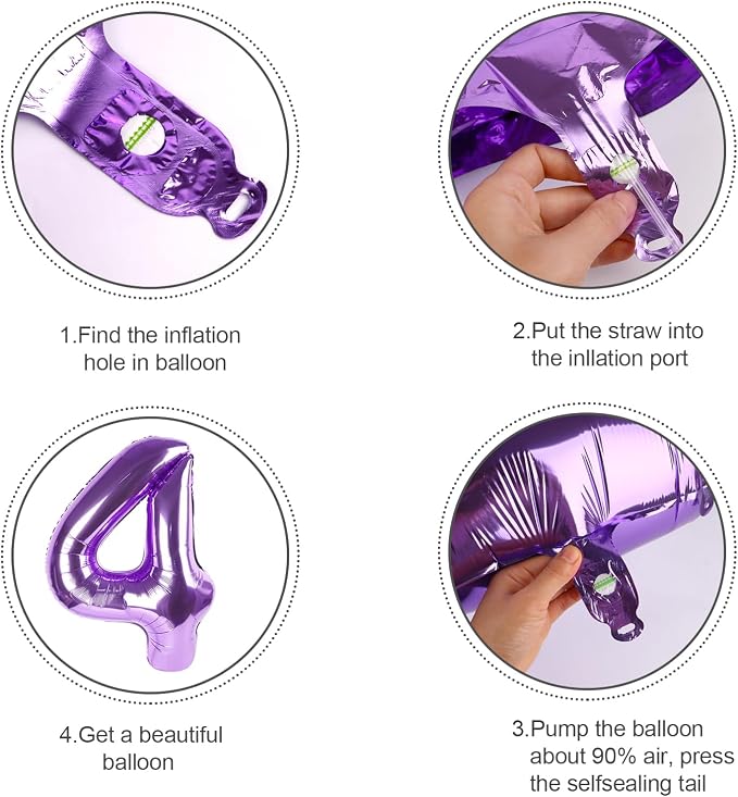 Number 8 Balloon 40 Inch Balloons Purple Birthday Decorations - Image 6