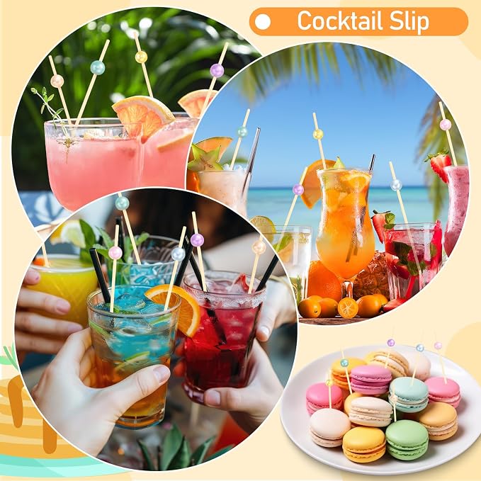 Reallnaive 600 Pcs Cocktail Pick Pearl Fancy Toothpick - Image 5