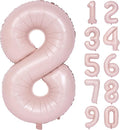 40 In Matte Pink Number Balloons Helium Foil Mylar Balloon Party Digital 8 | by Exquisitehighqualitypartydecorationstomeetyoureveryneed%EF%BC%81