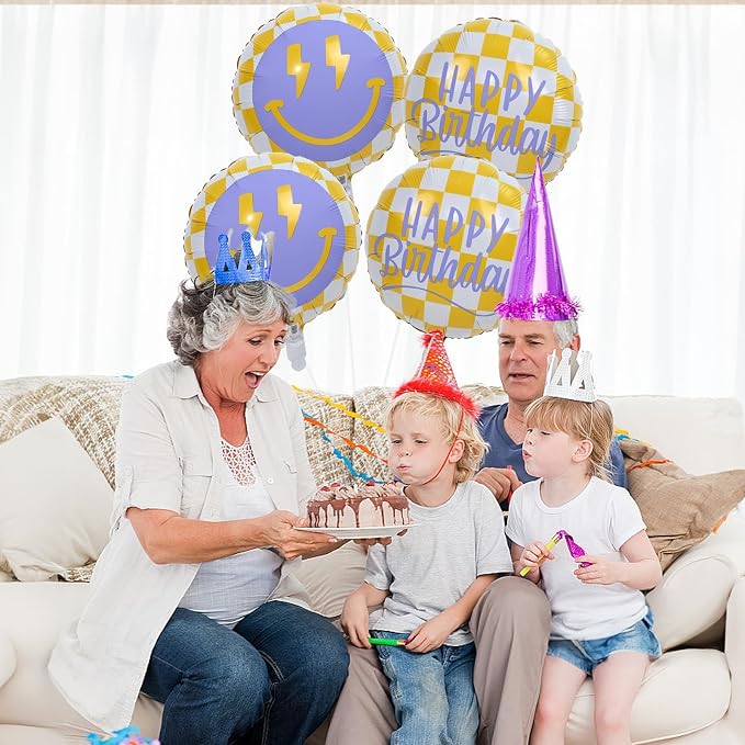 18 Inch Smile Face Birthday Foil Balloons - Image 5