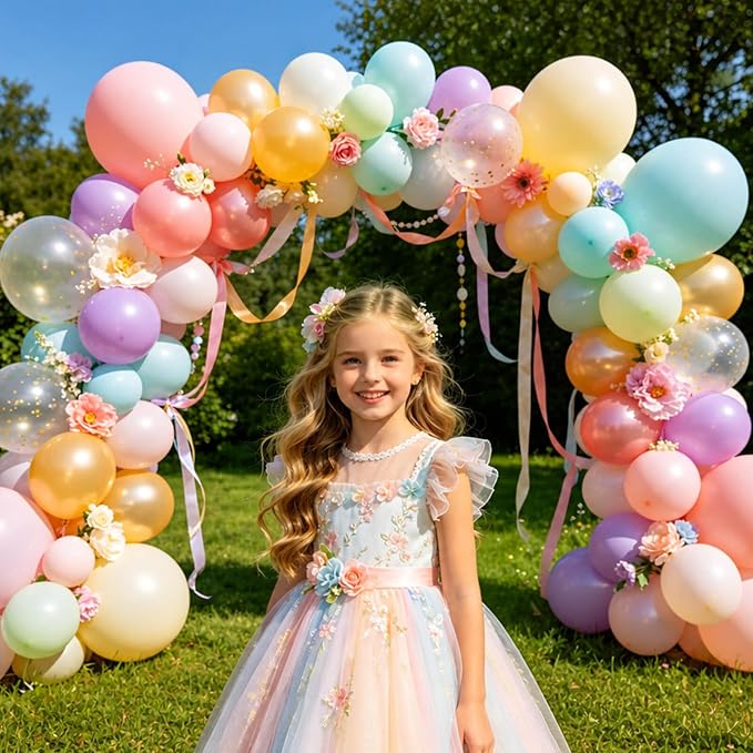 18 Inch Pastel Balloons 12 Pack Big Thick Latex Rainbow Large Multicolor Round - Image 5