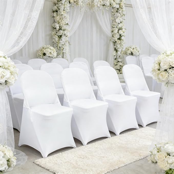 HAINARverS Stretch Spandex Folding Chair Covers 30PCS Universal Fitted Chair - Image 4