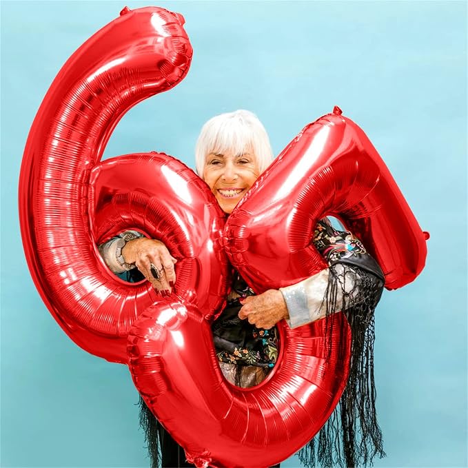 40 Inch Number 17 Foil Balloons, Large Red 17th 71st Birthday Digit - Image 4