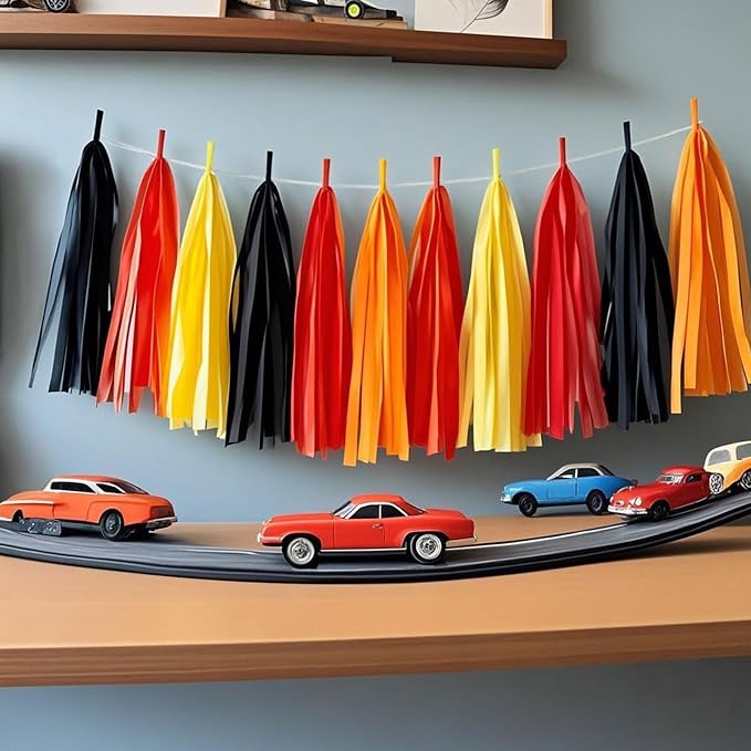 Fire Truck Tissue Tassel Garland - Image 4