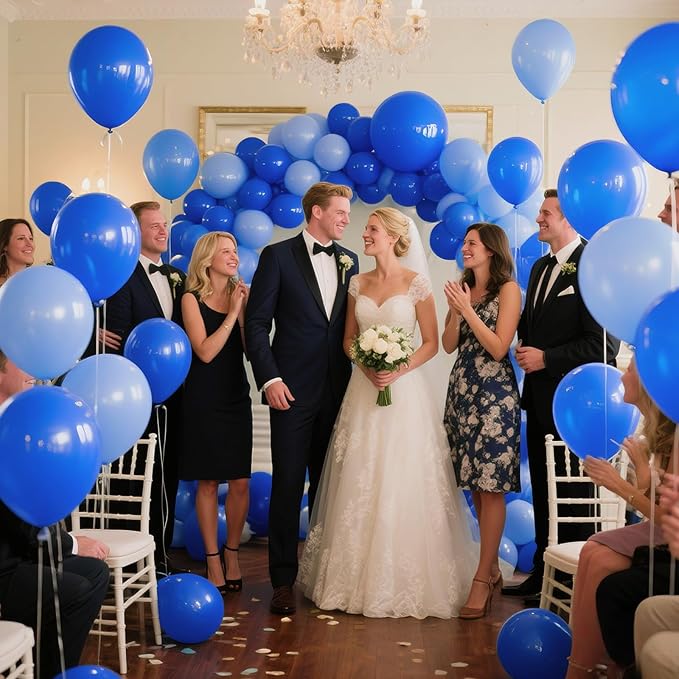 Blue Balloon 110pcs, 12 Inch Thickened Latex Party Balloons Helium Bright Color - Image 6