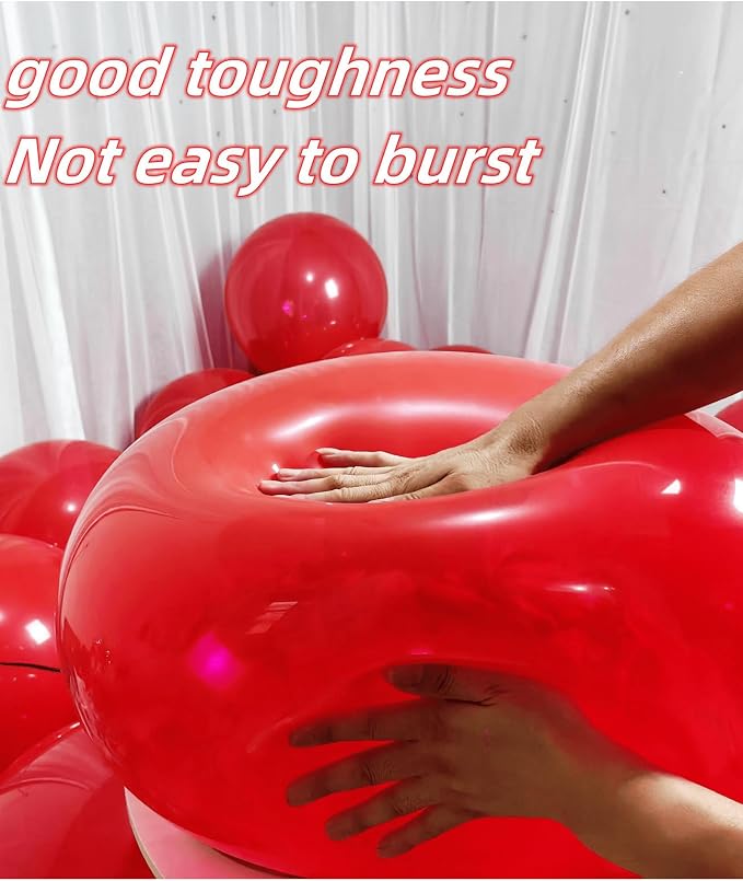 90 Pack Red Balloons 18 inch Red Latex Party big Balloon Bulk - Image 3