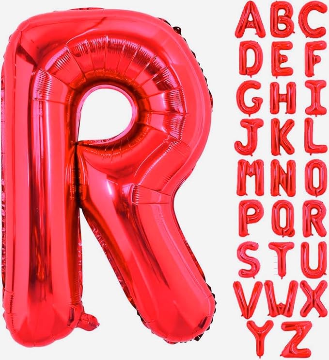 Red Letter R Balloons, R Balloon 40 Inch R Balloons Letter by BBPOOL