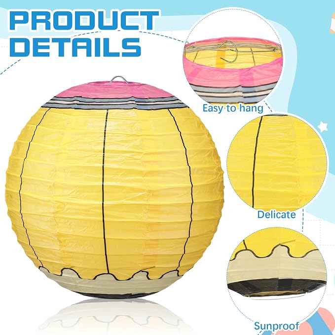 12 Pcs Back to School Classroom Paper Lanterns 10 Inch Classroom Hanging - Image 4