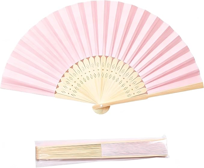 Paper Hand Fans, 8.3 Inch Foldable Handheld Fans by ffscafscn