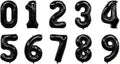 10 Pcs Black Number 0-9 Balloons 16 Inch Number Mylar Foil Balloons Custom by Unknown
