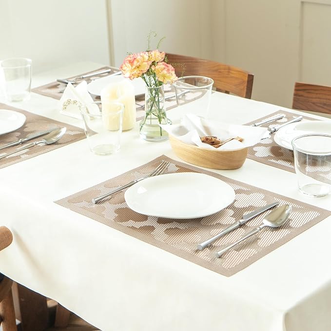 Placemats Set of 4 Vinyl/Plastic Woven Place Mats - Image 6