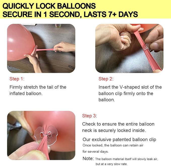 Balloon Clips 100Pcs Transparent - Image 3