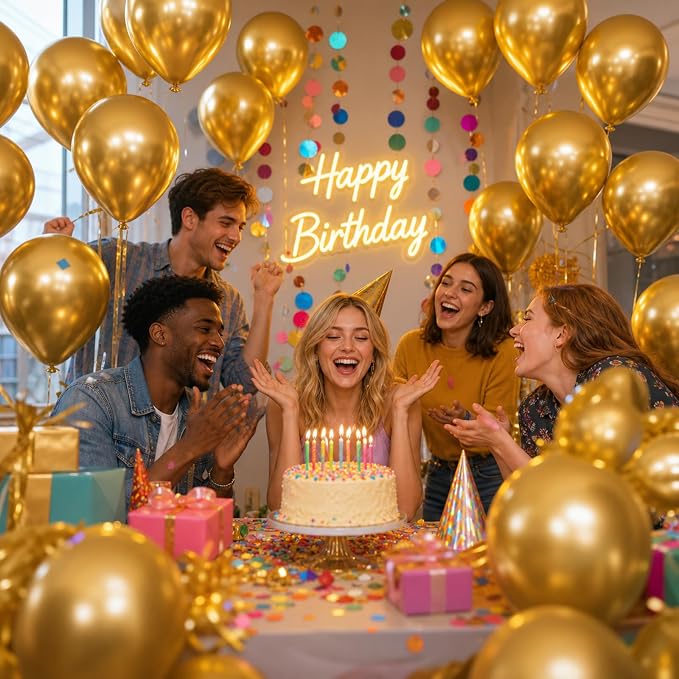 Gold Latex Balloons - Image 5