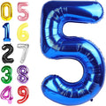 Number Balloons 40 Inch Blue 4 Balloon by Argthjy