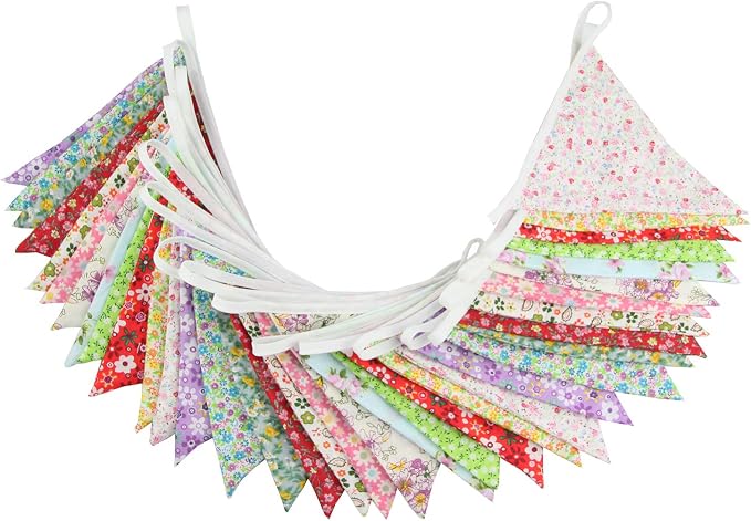 10M/32Ft Triangle Bunting Banner, Baby Shower, Outdoor and Home Decorations - Image 3