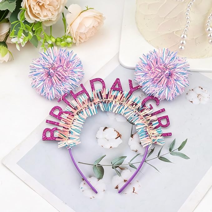 CIEHER Birthday Girl Headband Birthday Crown - Image 4