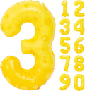40in Yellow Polka Dot Number 3 Helium Foil Polyester Film Balloon Digital 3 | by Exquisitehighqualitypartydecorationstomeetyoureveryneed%EF%BC%81