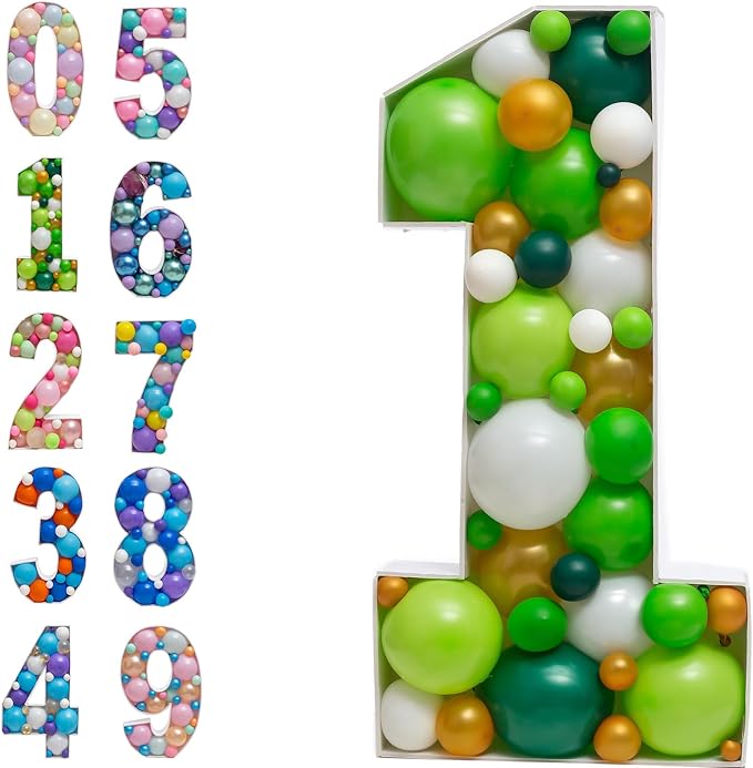 Mosaic Balloon Frame Pre-Cut Kit Number 1 Cut-Out Extra Large Foam Board First by JoyBoxDesign
