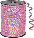 500 Yards Pink Curling Crimped Ribbon Pink Balloon String Shiny Metallic Roll by Unknown