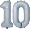 40 In Matte gray Number Balloon Helium Foil Mylar Birthday Balloon Digit 10 | by Exquisitehighqualitypartydecorationstomeetyoureveryneed%EF%BC%81