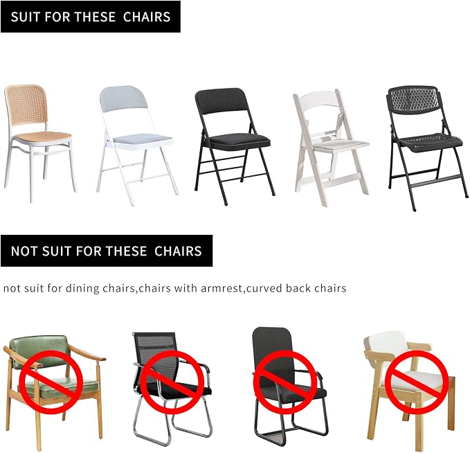 HAINARverS Stretch Spandex Folding Chair Covers 30PCS Universal Fitted Chair - Image 7