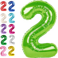 Light Green Number 2 Balloon 40 inch, Birthday Party Balloons Decorations | by Upgesy