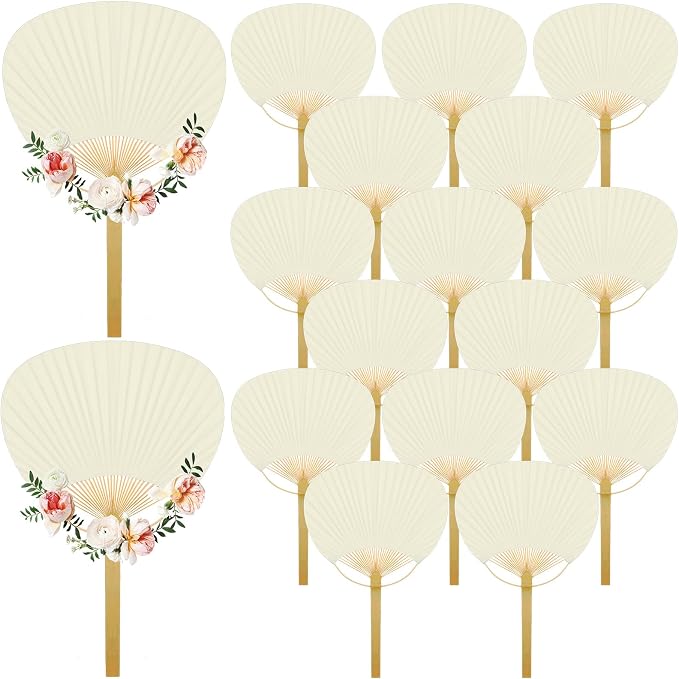Geelin 50 Pcs Wedding Hand Fans by Geelin