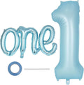 2 Pcs One Balloon Set, 40 Inch Number 1 Balloon and 41 Inch Script Letter One by AIQINHU