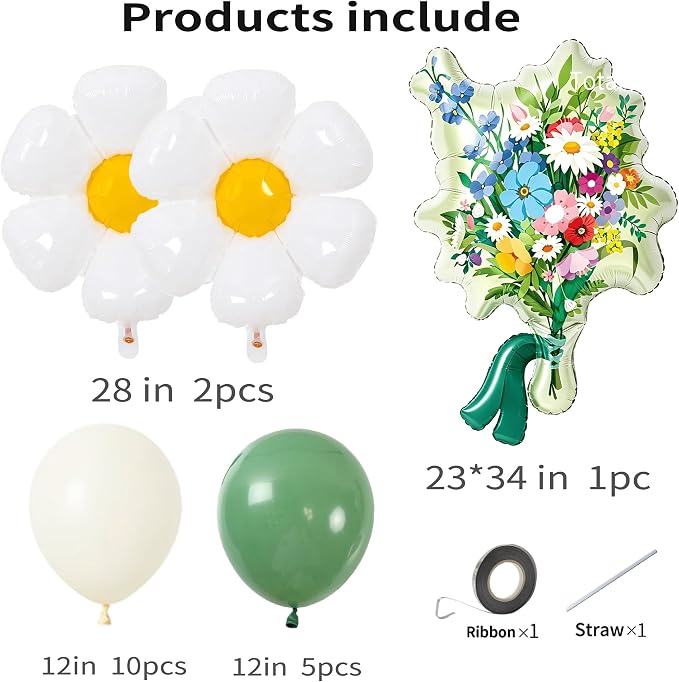 Flower Balloon Bouquet Set, Wildflower Foil Balloon - Image 2