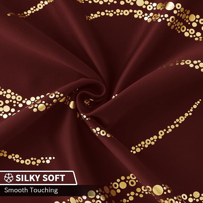 Yakamok Burgundy Blackout Curtains - Image 5