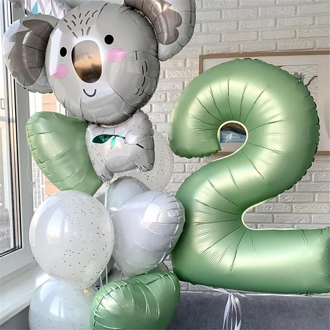 50th Birthday Balloons Sage Green - Image 5