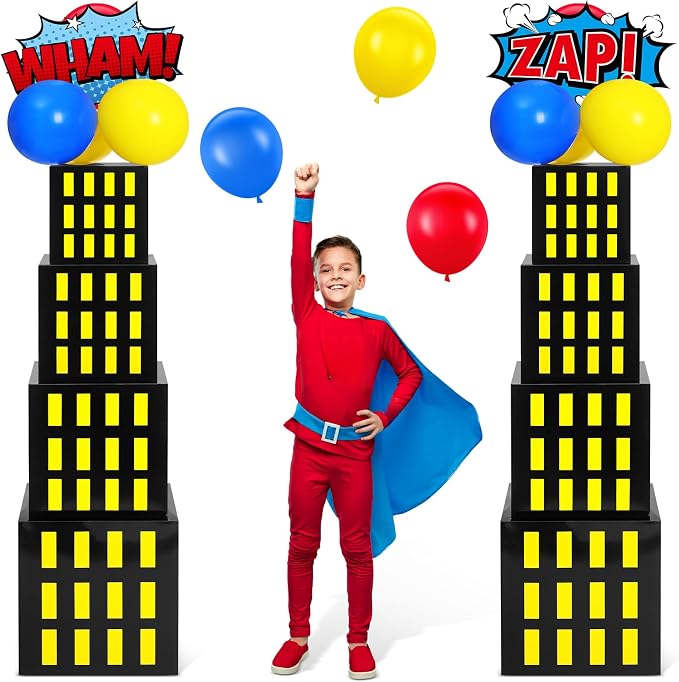 Leitee 40 Pcs Hero Theme Party Decoration, Hero Theme Party Favor Boxes by Leitee
