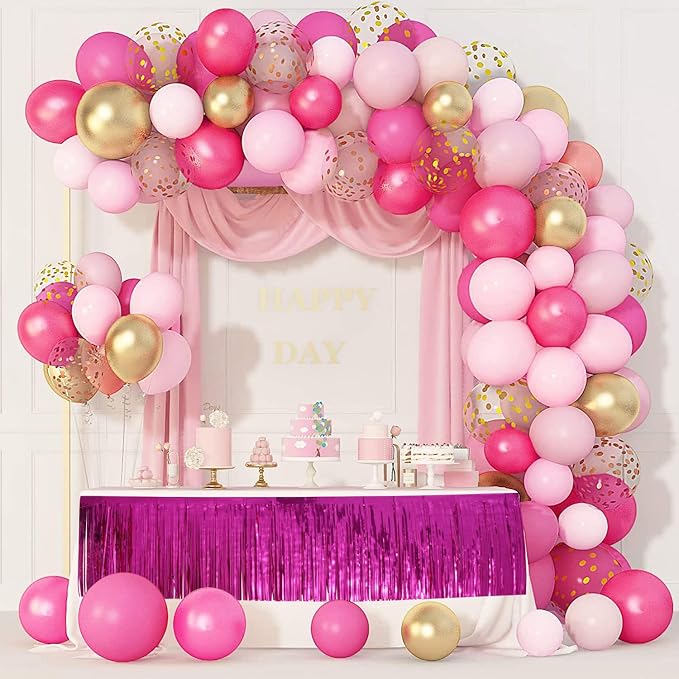 Hot Pink Party Decorations 48FT - Image 2