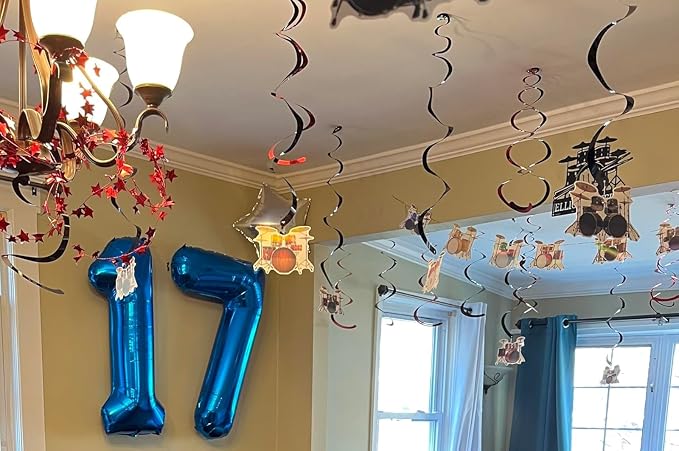 50 Balloon - Metallic Blue Birthday Number Balloons, 40 Inch Decorations | - Image 3