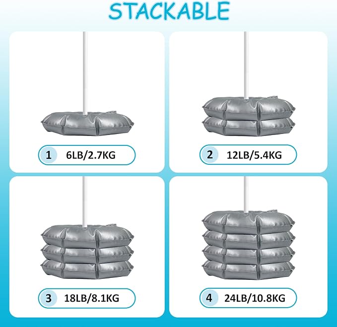 Balloon Weights Pack of 2, Round Water Weight Bags - Image 4
