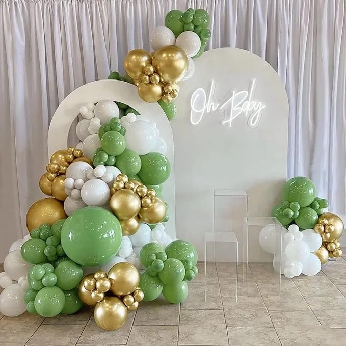Sage green Balloons 100 Pack 12 inch Round Helium Olive Green Balloons - Image 4