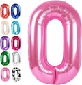 Pink Number 0 Balloon 40 inch, Balloon numbers party supplies, deco photo shoot by Upgesy