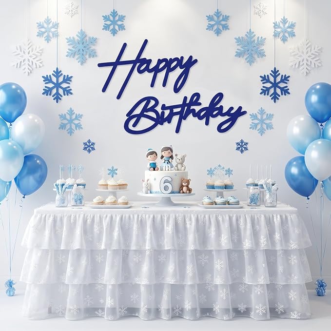 Blue Happy Birthday Sign for Backdrop - Image 2