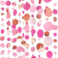 Hot Pink Rose Gold Party Decorations Circle Dots Garland Hanging Polka Dot by pinkblume