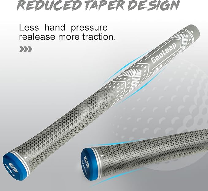 Geoleap Golf Grips Set of 13- Soft Golf Club Grips,Reduce Taper Design Provides High Traction and Performance,13 Grips with 15 Tapes and 13 Grips with All Repair Kits for Choice.